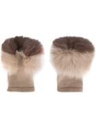 Agnona Fur Gloves - Nude & Neutrals