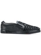Royaums Studded Low Top Sneakers - Black