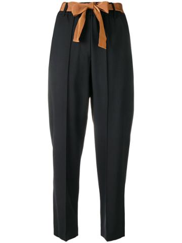 Alysi Cropped Trousers - Black
