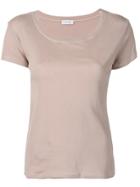 Fine Edge Round Neck T-shirt - Brown