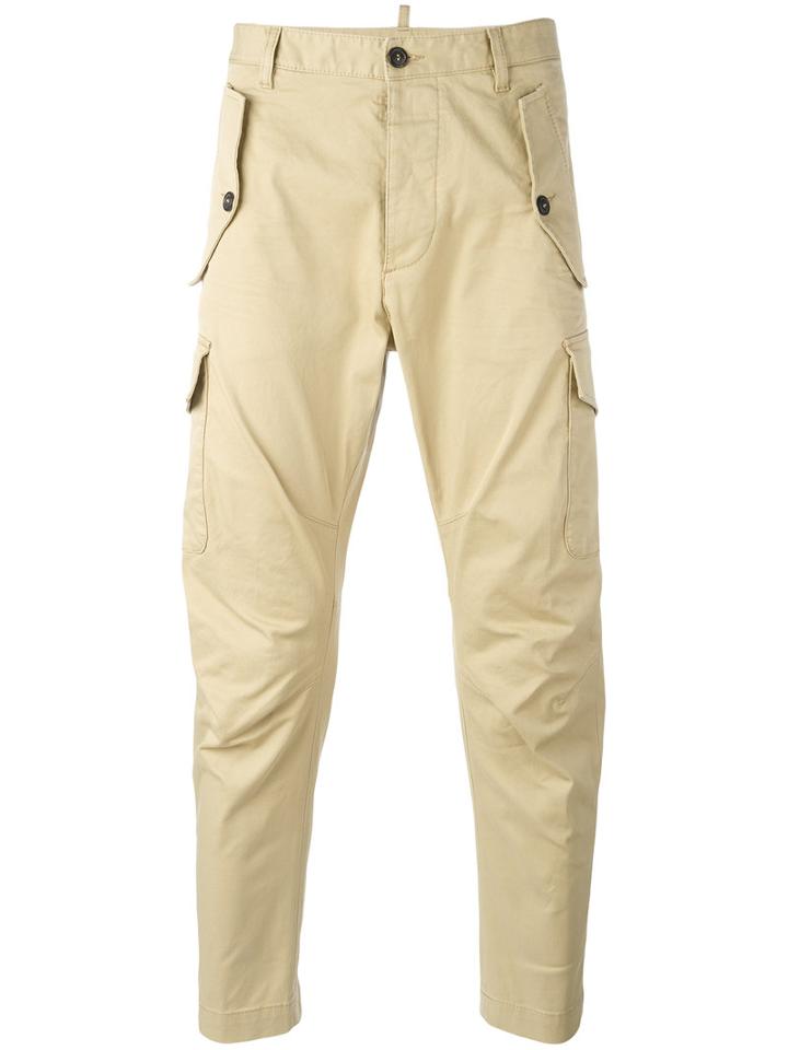 Dsquared2 Sexy Cargo Trousers, Men's, Size: 50, Nude/neutrals, Cotton/spandex/elastane