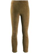 The Row Cropped Skinny Trousers - Brown
