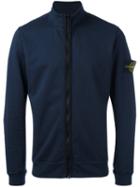 Stone Island Zip Cardigan, Size: Large, Blue, Cotton/spandex/elastane