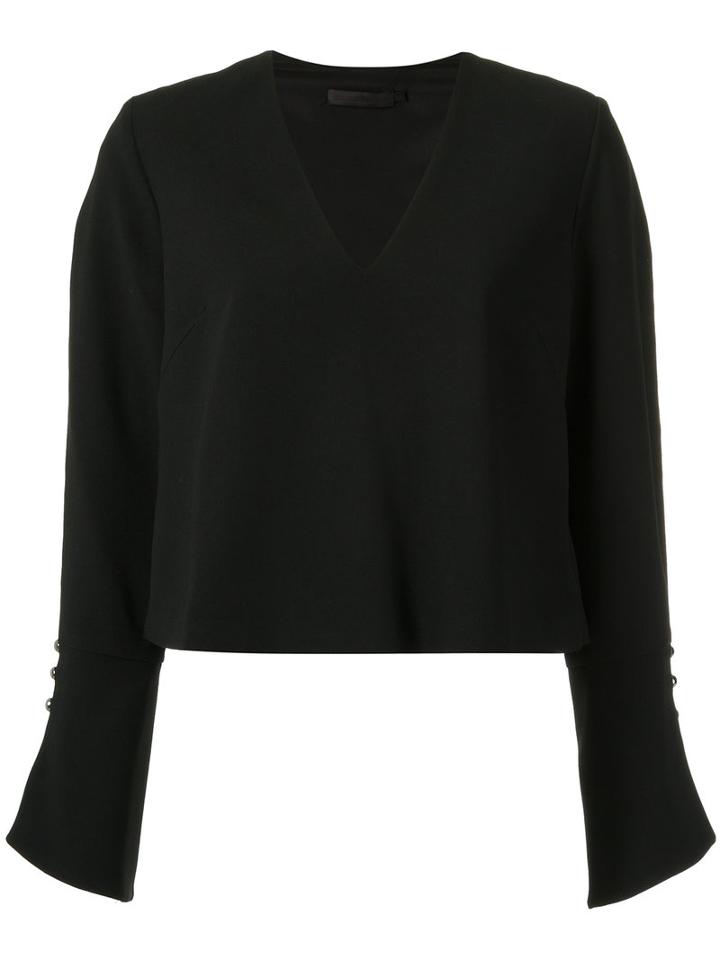 Giuliana Romanno Long Sleeves Blouse, Women's, Size: 36, Black, Polyester