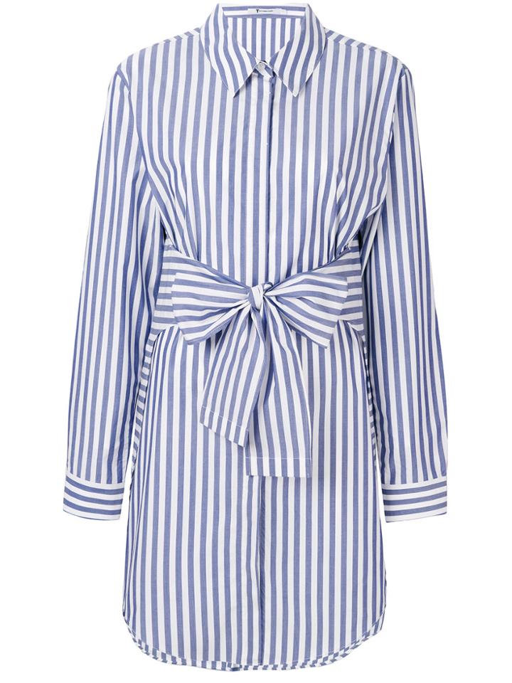 T By Alexander Wang Striped Shirt Dress - Blue