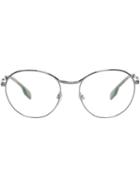 Burberry Gold-plated Round Optical Frames - Grey