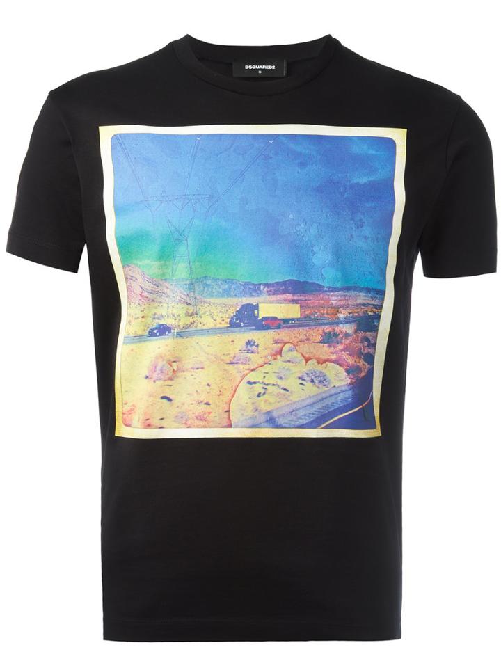 Dsquared2 Road Trip T-shirt, Men's, Size: Large, Black, Cotton