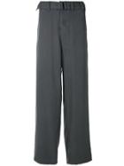 Lemaire High-waisted Belted Trousers - Grey