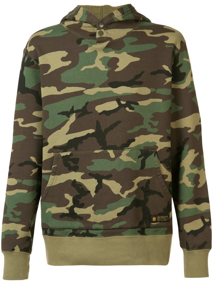 Neighborhood Camouflage Hoodie, Men's, Size: Medium, Green, Cotton