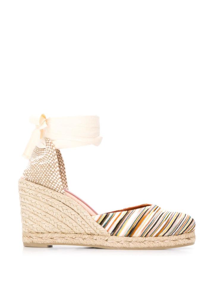 Missoni Striped Wedged Espadrilles - Neutrals