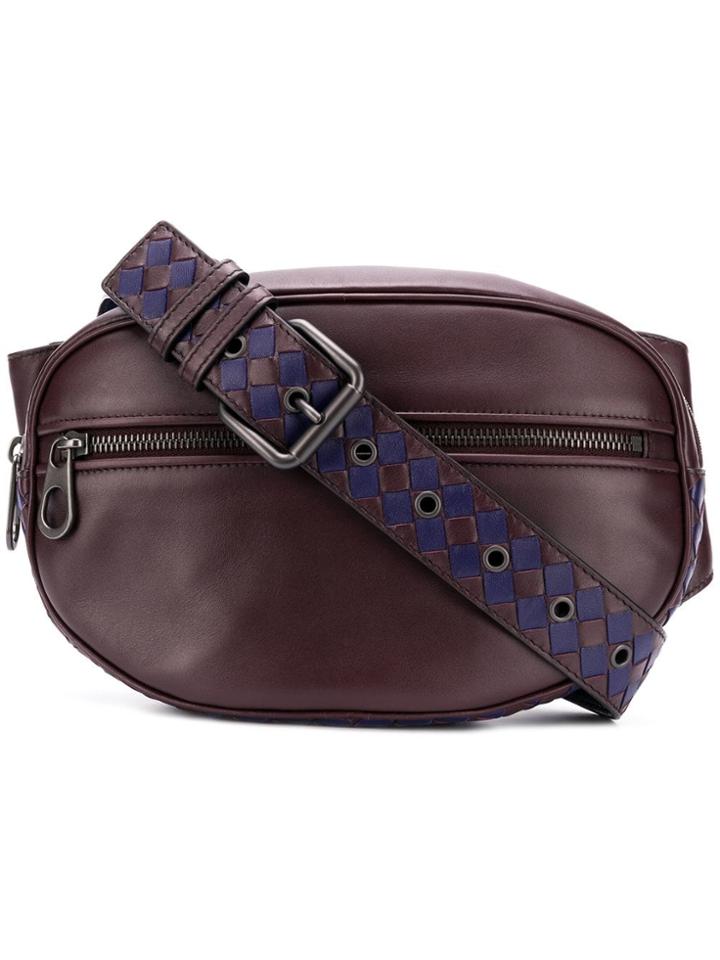 Bottega Veneta Intreciatto Strap Belt Bag - Brown