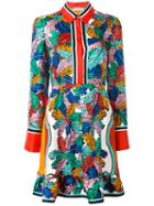Emilio Pucci Abstract Print Shirt Dress, Women's, Size: 42, Silk