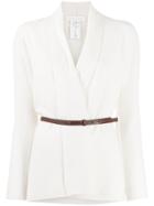 Fabiana Filippi Belted Wrap-around Cardigan - White