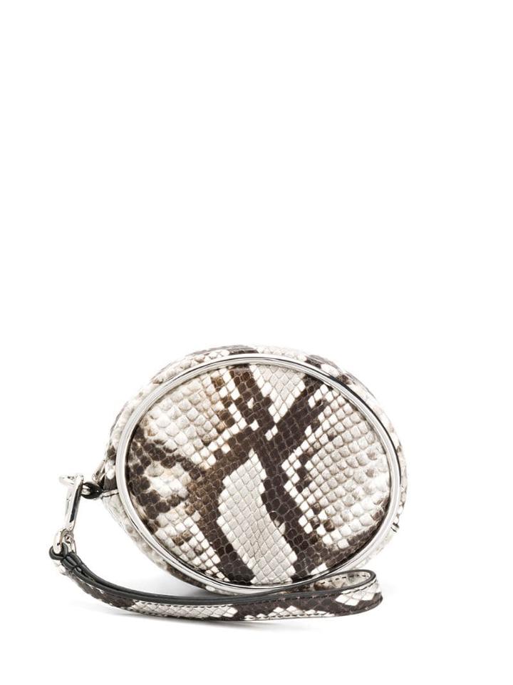 Alexander Wang Snakeskin Printed Clutch Bag - Grey