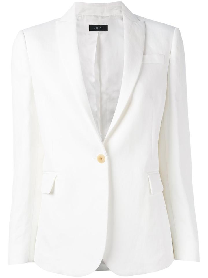Joseph Classic Blazer, Women's, Size: 44, White, Ramie/cotton/viscose