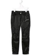 Armani Junior Faux Leather Skinny Trousers, Girl's, Size: 6 Yrs, Black