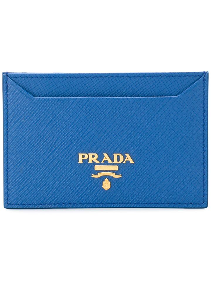 Prada Saffiano Cardholder - Blue
