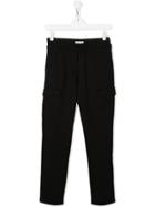 Woolrich Kids Jersey Cargo Trousers - Black