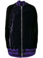 Unravel Project Crew Neck Unravelled Detail Cape - Purple