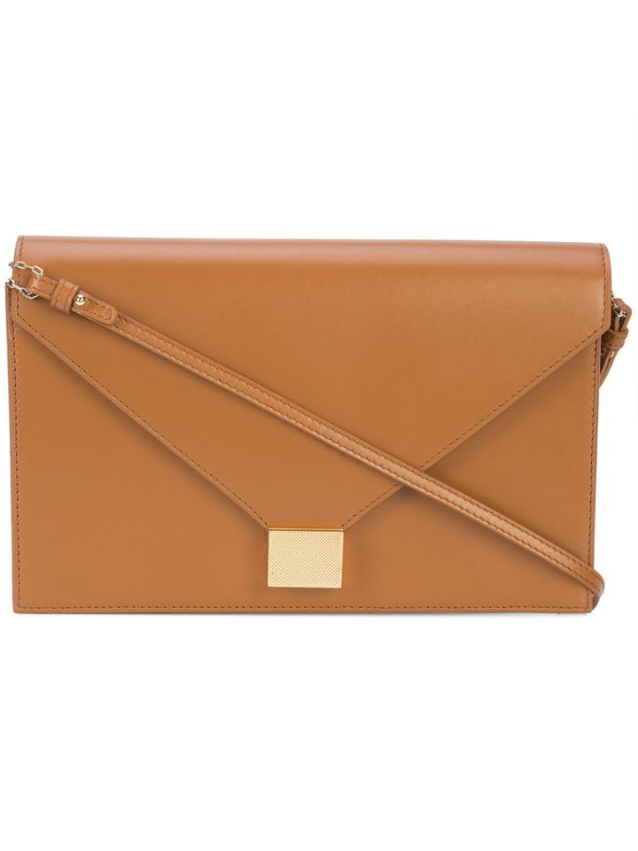 Victoria Beckham Envelope Clutch - Brown