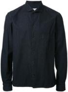 Lemaire Spread Collar Shirt, Men's, Size: 44, Black, Cotton