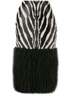 Saint Laurent Zebra Print Skirt - Black