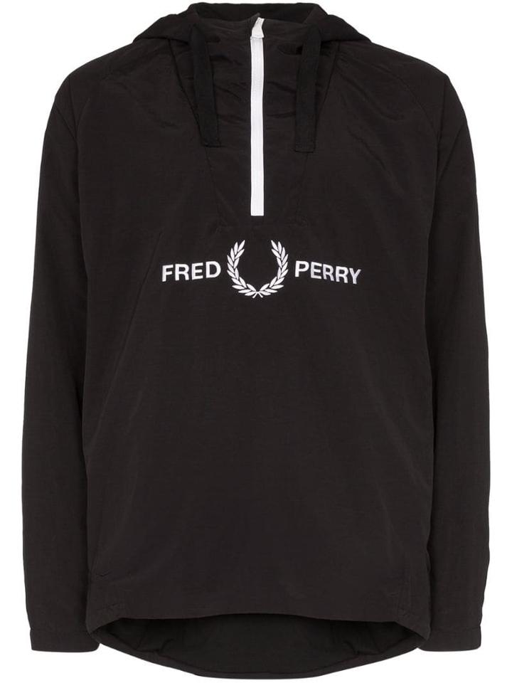 Fred Perry Logo Embroidered Jacket - Black