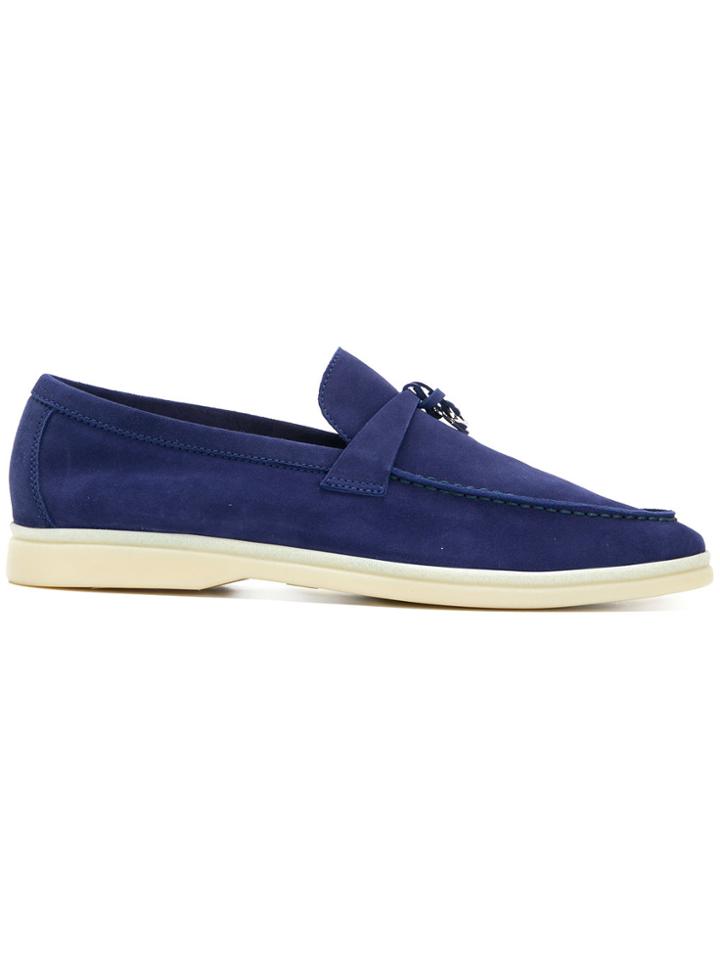 Loro Piana Almond Toe Loafer - Blue