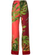 F.r.s For Restless Sleepers - Floral Print Pants - Women - Silk - L, Women's, Silk
