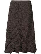 Issey Miyake Pre-owned 1990's Textured A-line Skirt - Brown
