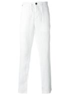 Stone Island Drawstring Trousers, Men's, Size: 33, White, Linen/flax