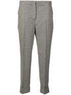 Pt01 Houndstood Plaid Trousers - Black