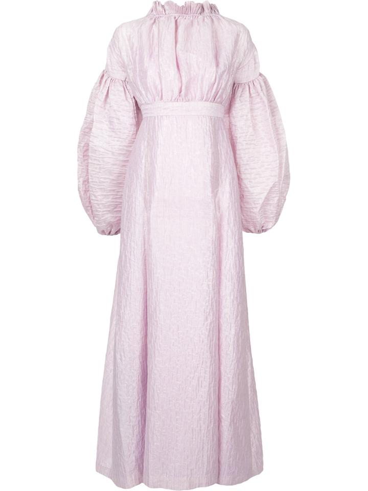 Bambah Magnolia Balloon Sleeve Dress - Pink & Purple
