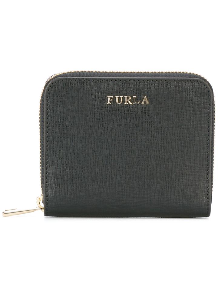 Furla Zip Logo Purse - Black
