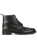 Loveless Brogue-style Boots, Men's, Size: 26, Black, Calf Leather
