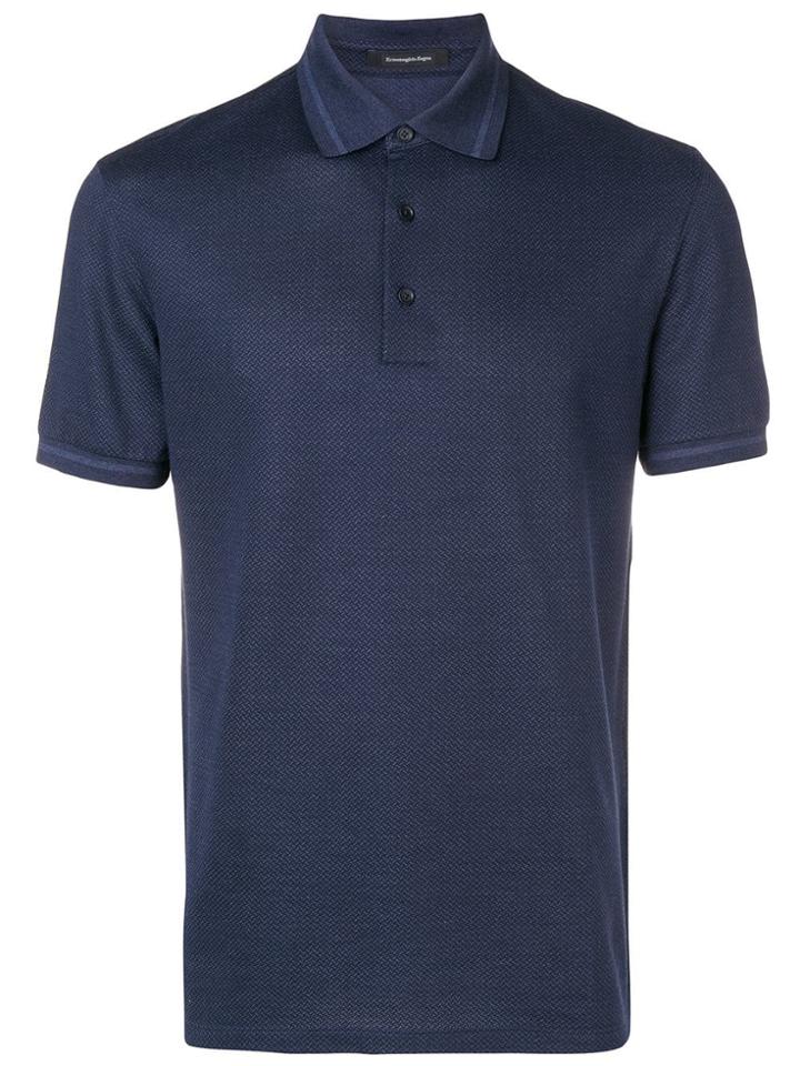 Ermenegildo Zegna Slim Fit Polo Top - Blue