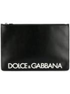 Dolce & Gabbana Logo Print Pouch - Black
