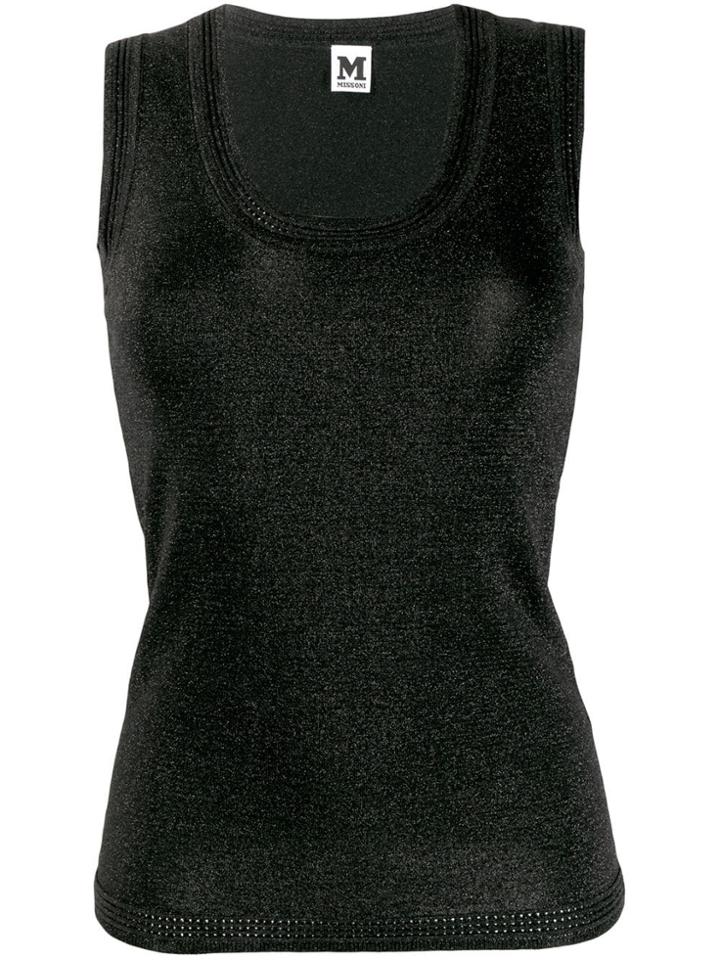 M Missoni Metallized Tank Top - Black