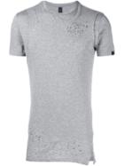 Mihara Yasuhiro Distressed Layered T-shirt, Men's, Size: 50, Grey, Cotton