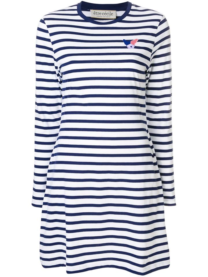 Être Cécile Striped T-shirt Dress - Blue