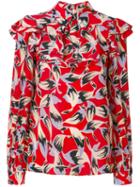 No21 - Printed Blouse - Women - Silk - 42, Red, Silk