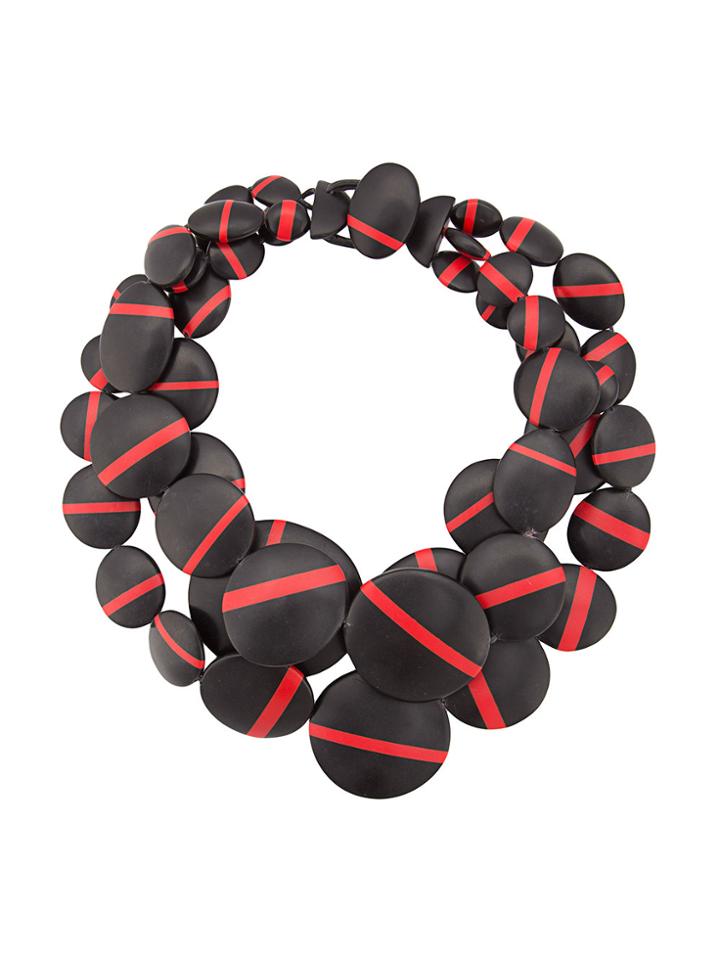 Monies Tiered Oversize Necklace - Black