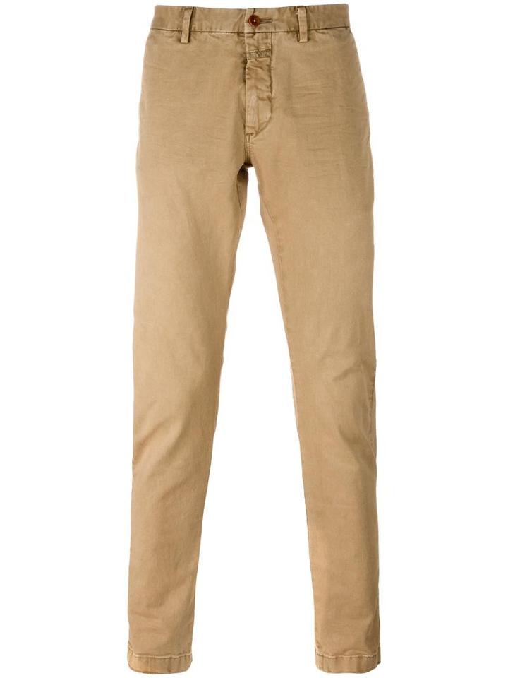 Closed Chino Trousers, Men's, Size: 33, Nude/neutrals, Cotton/spandex/elastane