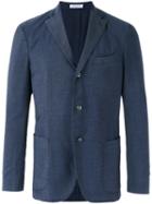 Boglioli Classic Blazer, Men's, Size: 52, Grey, Silk/spandex/elastane/virgin Wool/cupro
