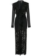Proenza Schouler Long Sleeve Corded Lace Dress - Black