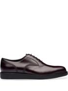 Prada Brushed Leather Oxford Shoes - F0397 Cordovan