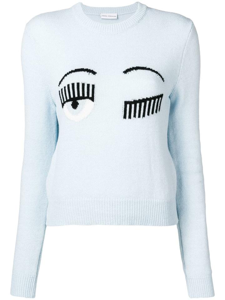 Chiara Ferragni 'flirting' Knit Jumper - Blue