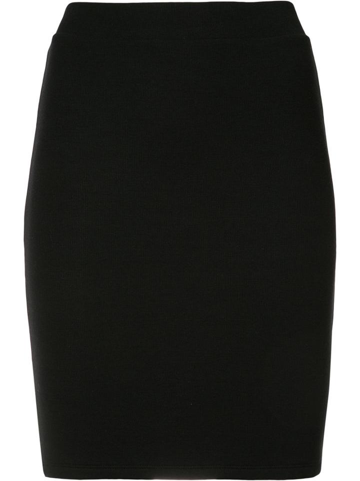 Atm Anthony Thomas Melillo Stretch Mini Skirt, Women's, Size: Medium, Black, Modal/spandex/elastane