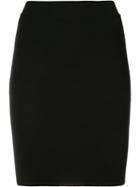 Atm Anthony Thomas Melillo Stretch Mini Skirt, Women's, Size: Medium, Black, Modal/spandex/elastane