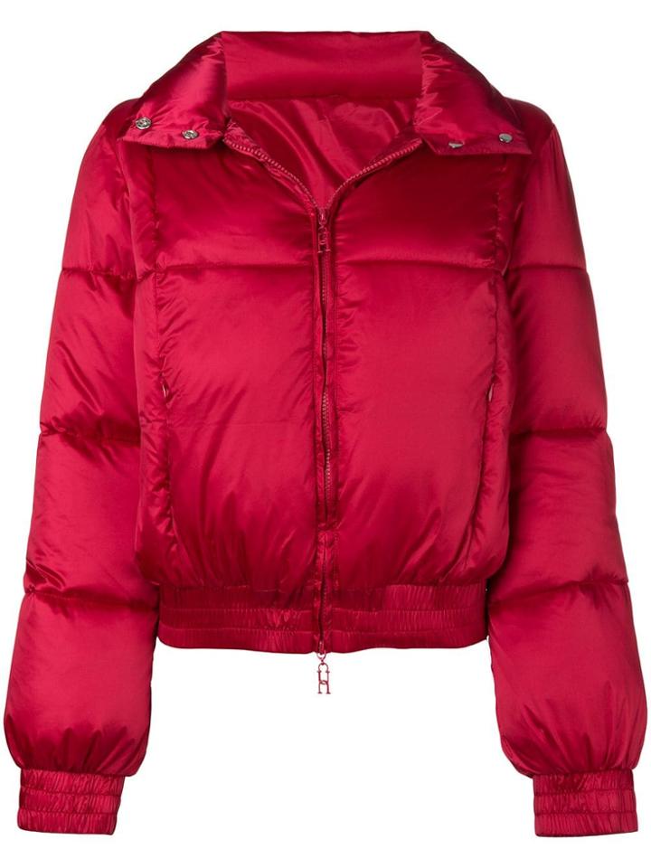 Pinko Padded Bomber Jacket - Red